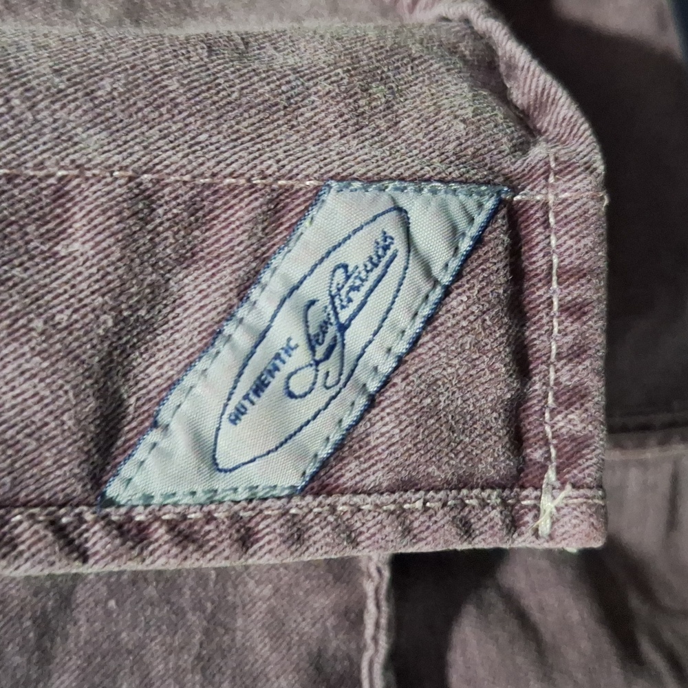 Vintage Levi Strauss Two Horse Brand Button Front Work Shirt Sz M - Picture 4 of 7